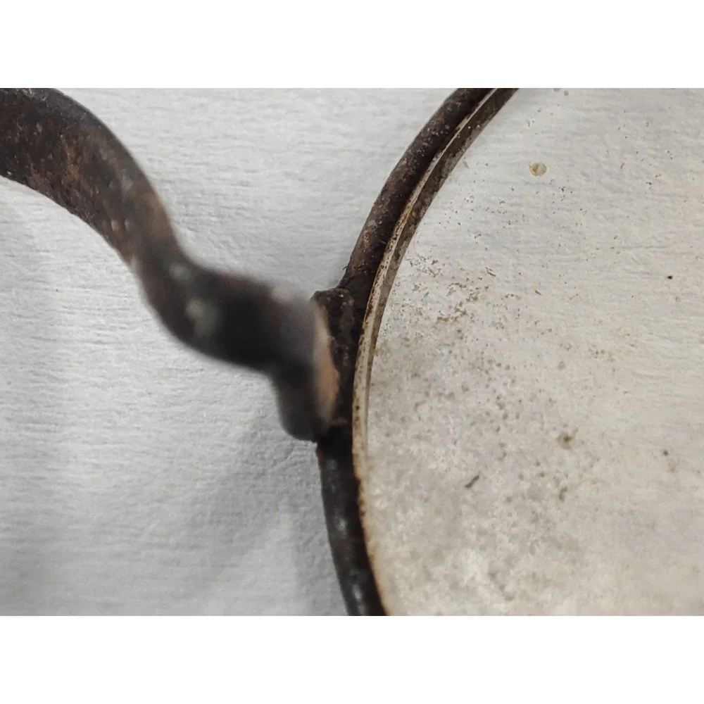 Antique Victorian Oval Spectacles Steel Wire Frame Saddle Bridge Civil War‎ Era